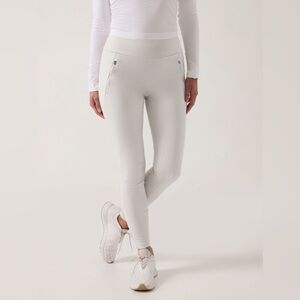 ATHLETA Peak Hybrid Fleece Lined Tight Hybrid Bone Small